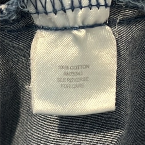 Torn by Ronny Kobo Denim Long Puff Sleeve Pearl Button Snap Front Size Medium - Picture 13 of 16